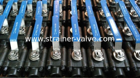 Forged Steel 3PCS Body SW or NPT Ends Floating Ball Valve 800LBS/1500LBS