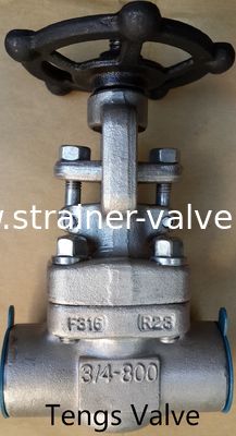 ANSI 800Lbs Forged Stainless Steel F316 Npt/ Sw Ends Gate Valve