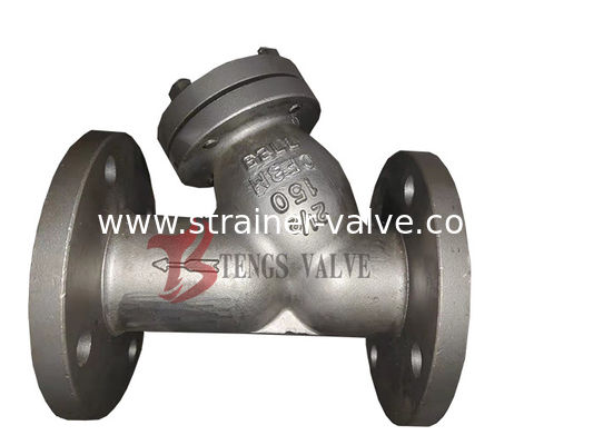Flanged Wye Strainer Stainless Steel A351 CF3M 2 1/2 Inch Y Strainer 150 LB Cast Steel SS316L